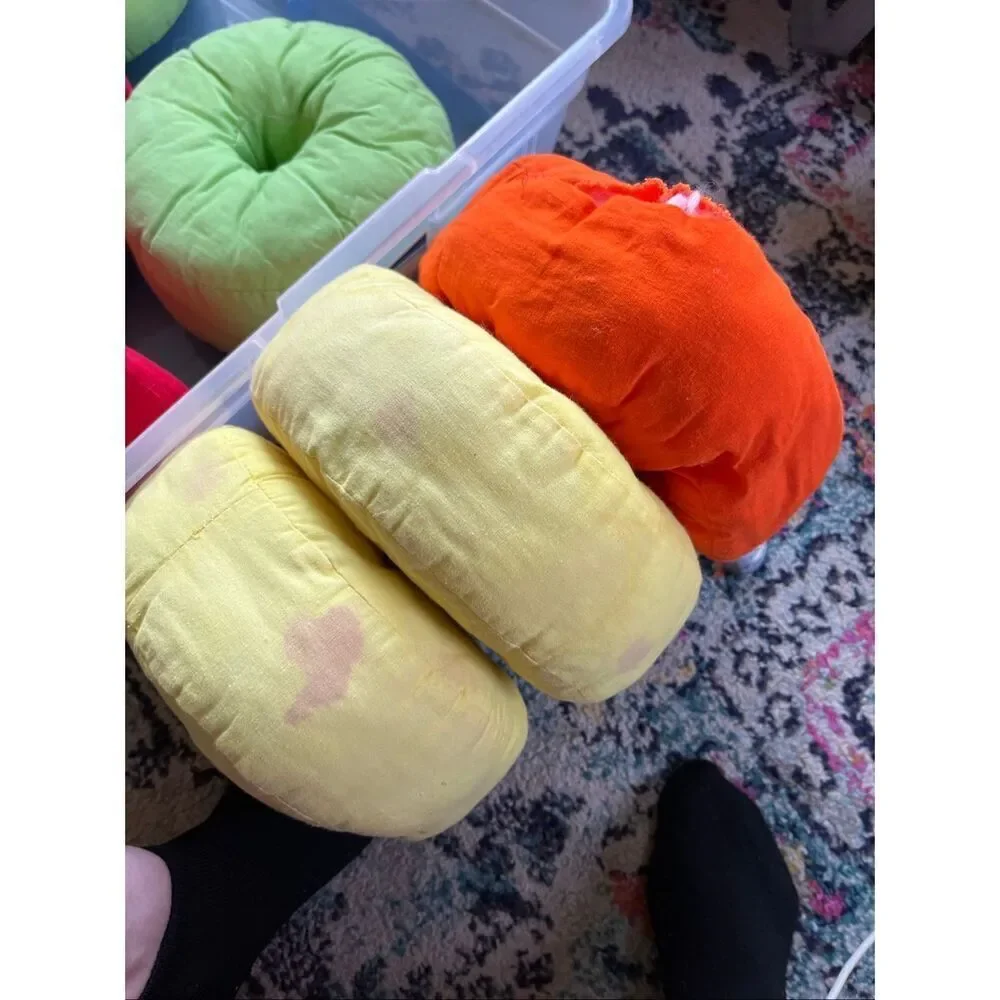 VTG Life Savers Candy Roll Pillow Handmade Quilted Novelty Retro Decor